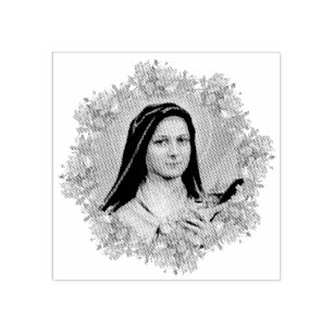 St. Therese the Little Flower Rubber Stamp