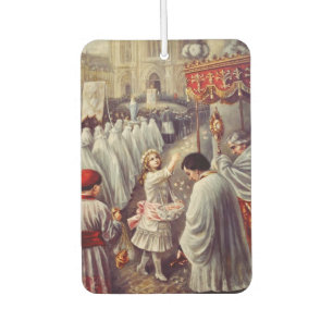 St. Therese Throwing Roses Corpus Domini Fine Art Car Air Freshener