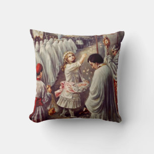 St. Therese Throwing Roses Corpus Domini Fine Art Cushion