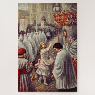 St. Therese Throwing Roses Corpus Domini Fine Art Jigsaw Puzzle