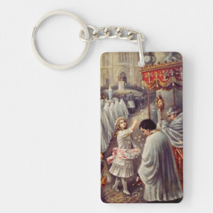 St. Therese Throwing Roses Corpus Domini Fine Art Key Ring