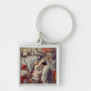 St. Therese Throwing Roses Corpus Domini Fine Art  Key Ring