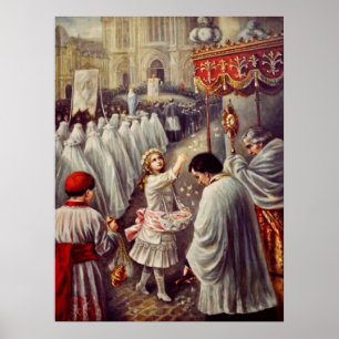 St. Therese Throwing Roses Corpus Domini Fine Art  Poster