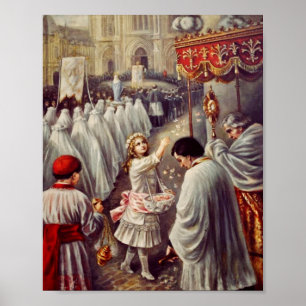 St. Therese Throwing Roses Corpus Domini Fine Art Poster