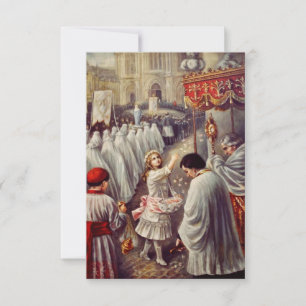 St. Therese Throwing Roses Corpus Domini Fine Art  Thank You Card