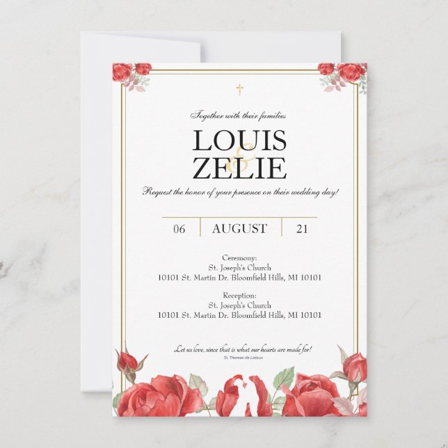 St. Therese Wedding Invite (Front)