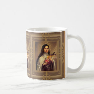 St. Therese with Roses & Crucifix Coffee Mug