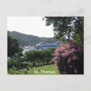 St. Thomas and Cruise Ship Postcard