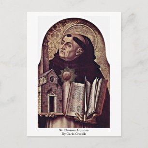 St. Thomas Aquinas By Carlo Crivelli Postcard