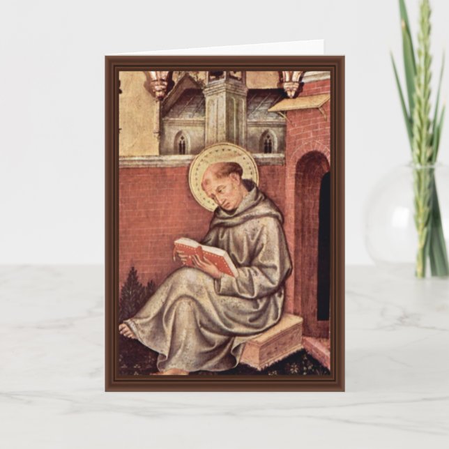 St. Thomas Aquinas By Gentile Da Fabriano Card (Front)