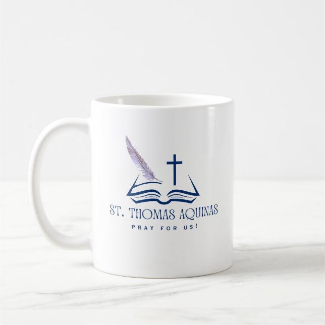 St. Thomas Aquinas, Pray For Us Mug (Left)