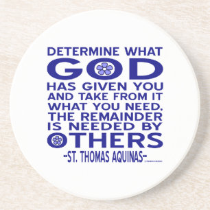 St. Thomas Aquinas Quote Coaster