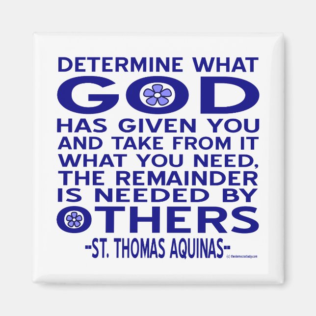 St. Thomas Aquinas Quote Magnet (Front)