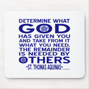 St. Thomas Aquinas Quote Mouse Mat