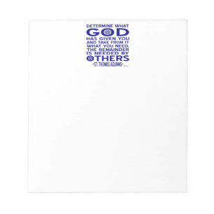 St. Thomas Aquinas Quote Notepad