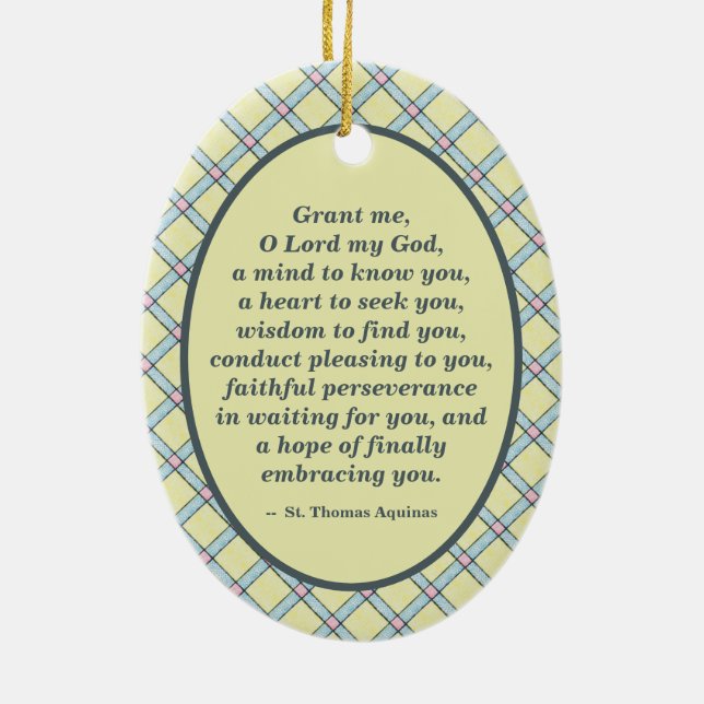 St. Thomas Aquinas (VVP 002) Ceramic Tree Decoration (Back)