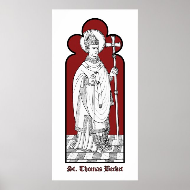 St. Thomas Becket Holding a Sword (M 033) Poster (Front)