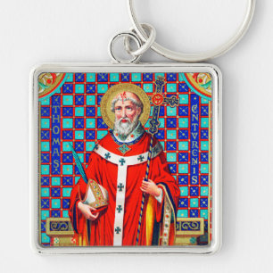 St. Thomas Becket in Red Chasuble (K 34) Key Ring