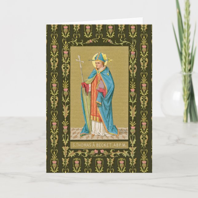 St. Thomas Becket with Sword in Mitre (P 005) Card (Front)