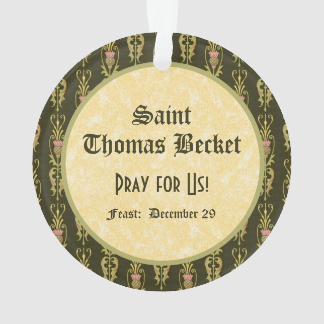 St. Thomas Becket with Sword in Mitre (P 005) Ornament (Back)