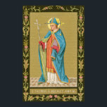 St. Thomas Becket with Sword in Mitre (P 005) Poster<br><div class="desc">In this full-length portrait from a late 19th-century devotional print, St. Thomas Becket is depicted true to his earliest type: He is depicted in his prime: tall, slim, and clean-shaven. He holds his archiepiscopal cross in his right hand and carries a lectionary or Gospel book in his left. He is...</div>