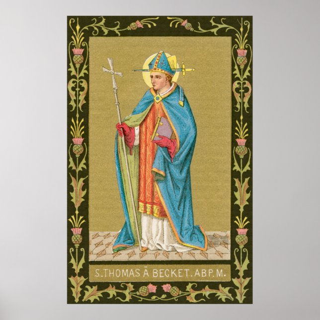 St. Thomas Becket with Sword in Mitre (P 005) Poster (Front)