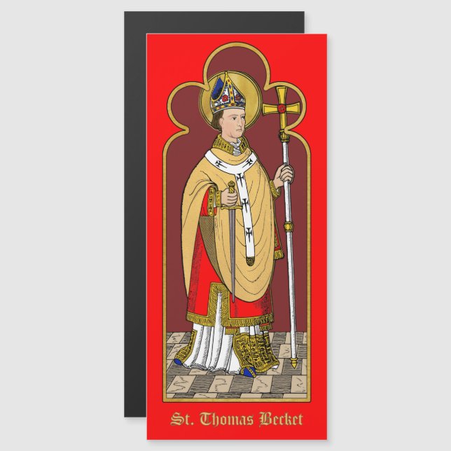 St. Thomas Becket with Sword (M 033; Colourized) (Front/Back)