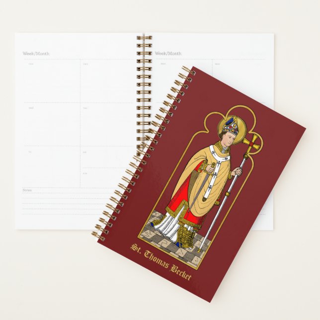 St. Thomas Becket with Sword (M 033; Colourized) Planner (Display)