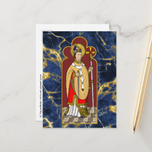 St. Thomas Becket with Sword (M 033; Colourized)  Postcard