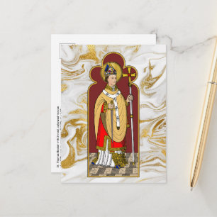 St. Thomas Becket with Sword (M 033; Colourized)  Postcard