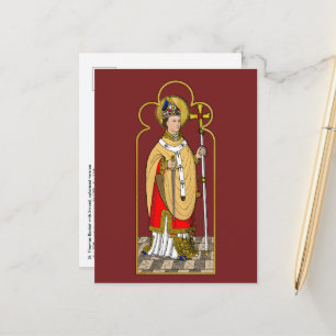 St. Thomas Becket with Sword (M 033; Colourized)  Postcard