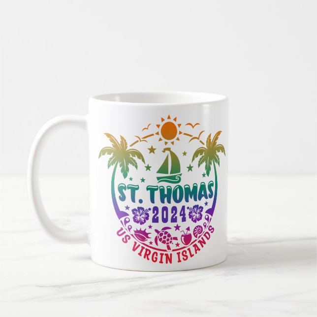 St. Thomas Bliss: Tropical U.S. Virgin Islands  Coffee Mug (Left)