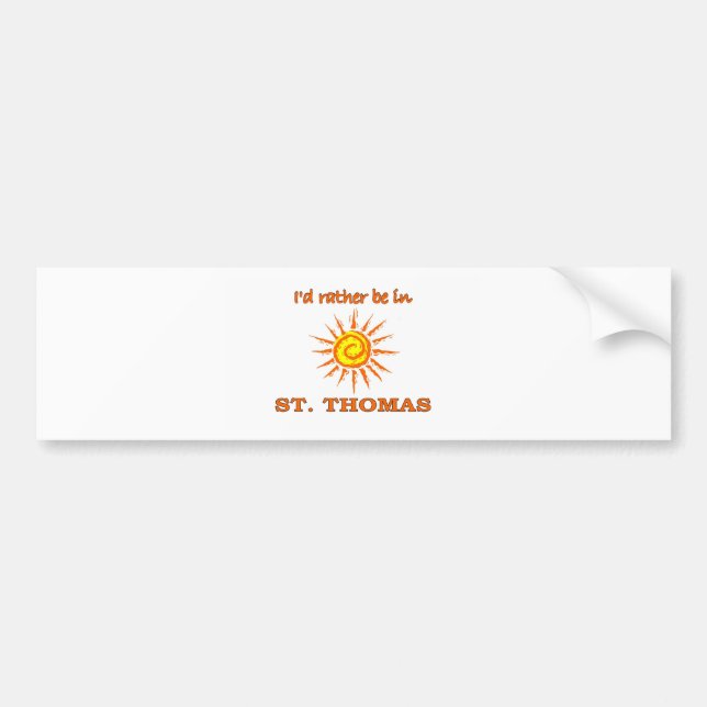 St. Thomas Bumper Sticker (Front)