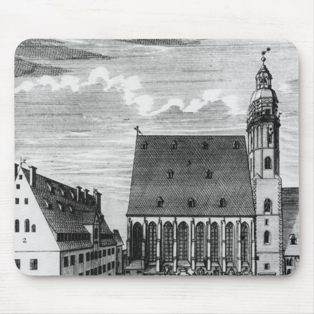 St. Thomas Church and School in Leipzig, 1723 Mouse Mat (Front)