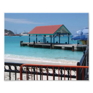St. Thomas, Cruise Ship in Background, Home Decor Photo Print