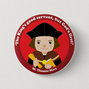 St. Thomas More 6 Cm Round Badge