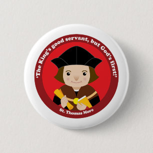 St. Thomas More 6 Cm Round Badge