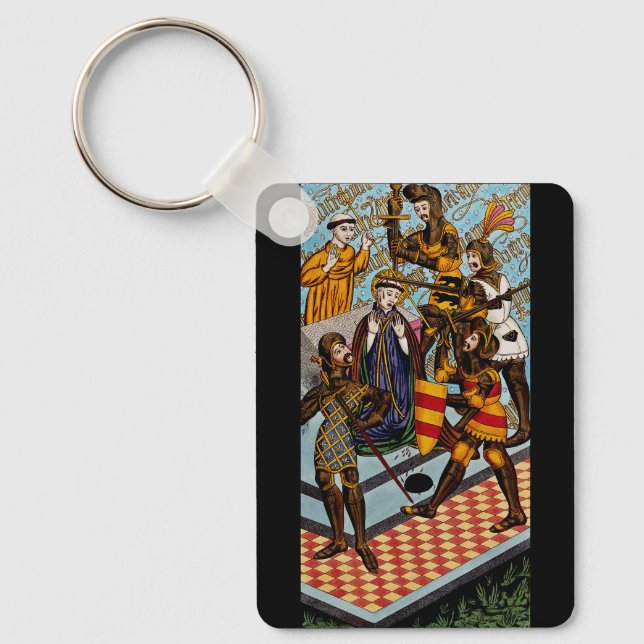 St. Thomas of Canterbury The Courageous Archbishop Key Ring (Front)