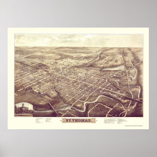 St. Thomas, ON, Canada Panoramic Map - 1896 Poster