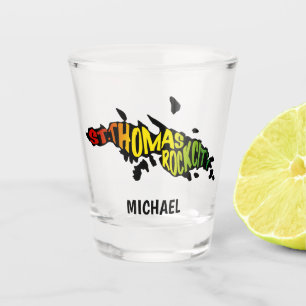 St. Thomas "Rock City" Virgin Islands Shot Glass