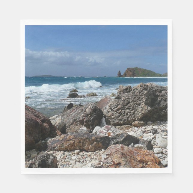 St. Thomas Rocky Beach Napkin (Front)
