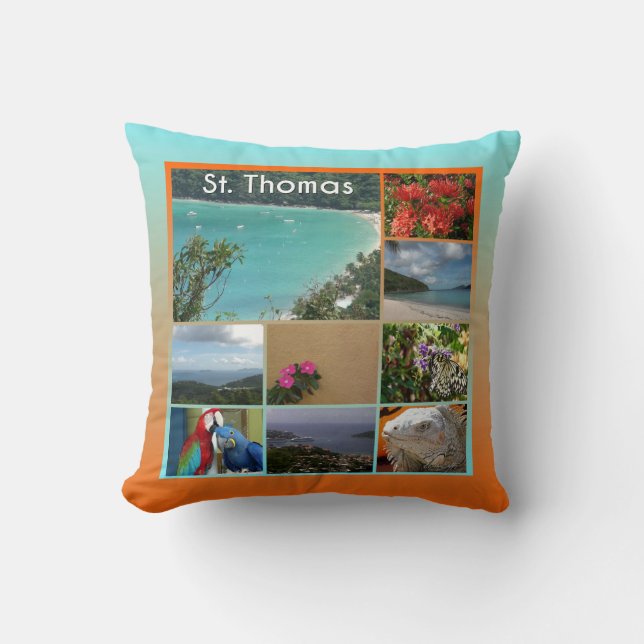 St. Thomas - Scenic Photo Collage 6119 Cushion (Front)