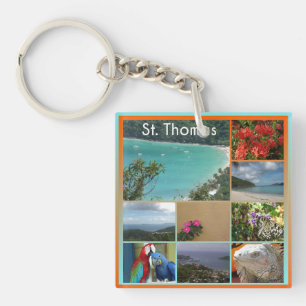 St. Thomas - Scenic Photo Collage 6119 Key Ring