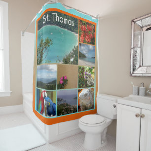 St. Thomas - Scenic Photo Collage 6119 Shower Curtain