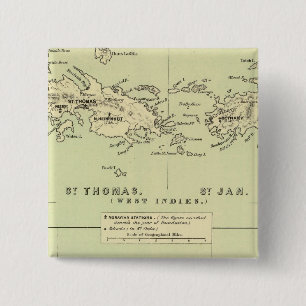 St Thomas, St Jan, St Crook 15 Cm Square Badge