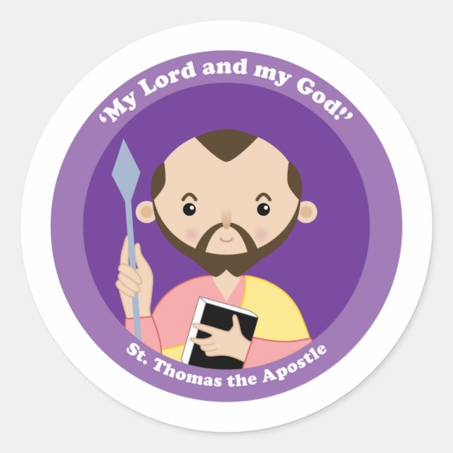 St. Thomas the Apostle Classic Round Sticker (Front)