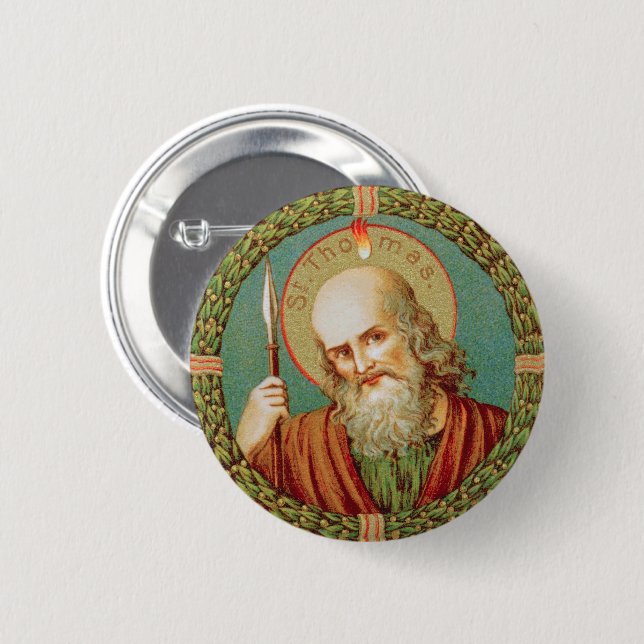 St. Thomas the Apostle (JMAS 12) 6 Cm Round Badge (Front & Back)
