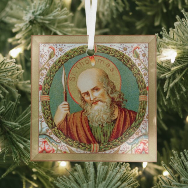 St. Thomas the Apostle (JMAS 12) Glass Tree Decoration (Insitu)