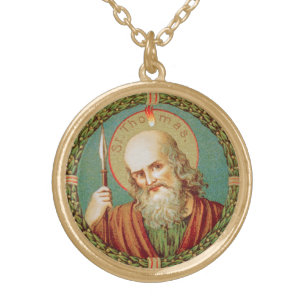 St. Thomas the Apostle (JMAS 12) Gold Plated Necklace