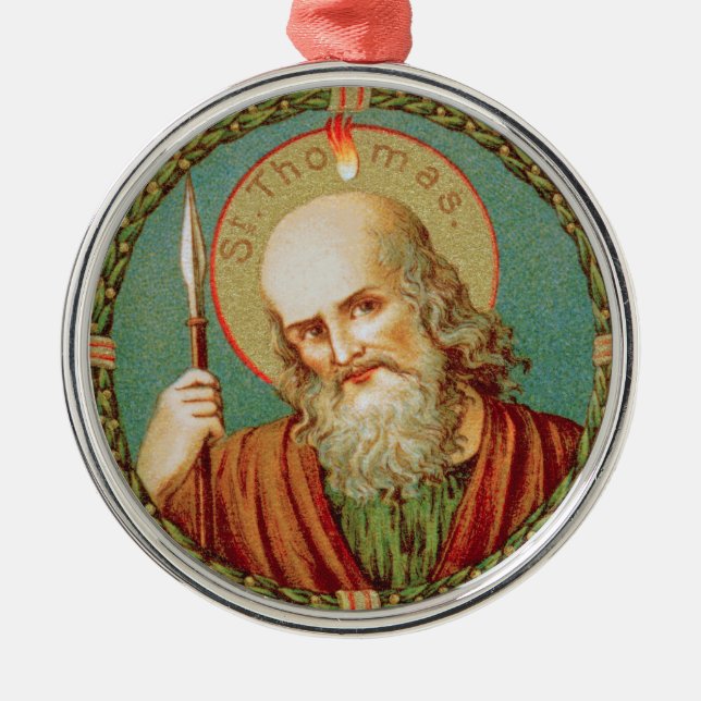St. Thomas the Apostle (JMAS 12) Metal Tree Decoration (Front)
